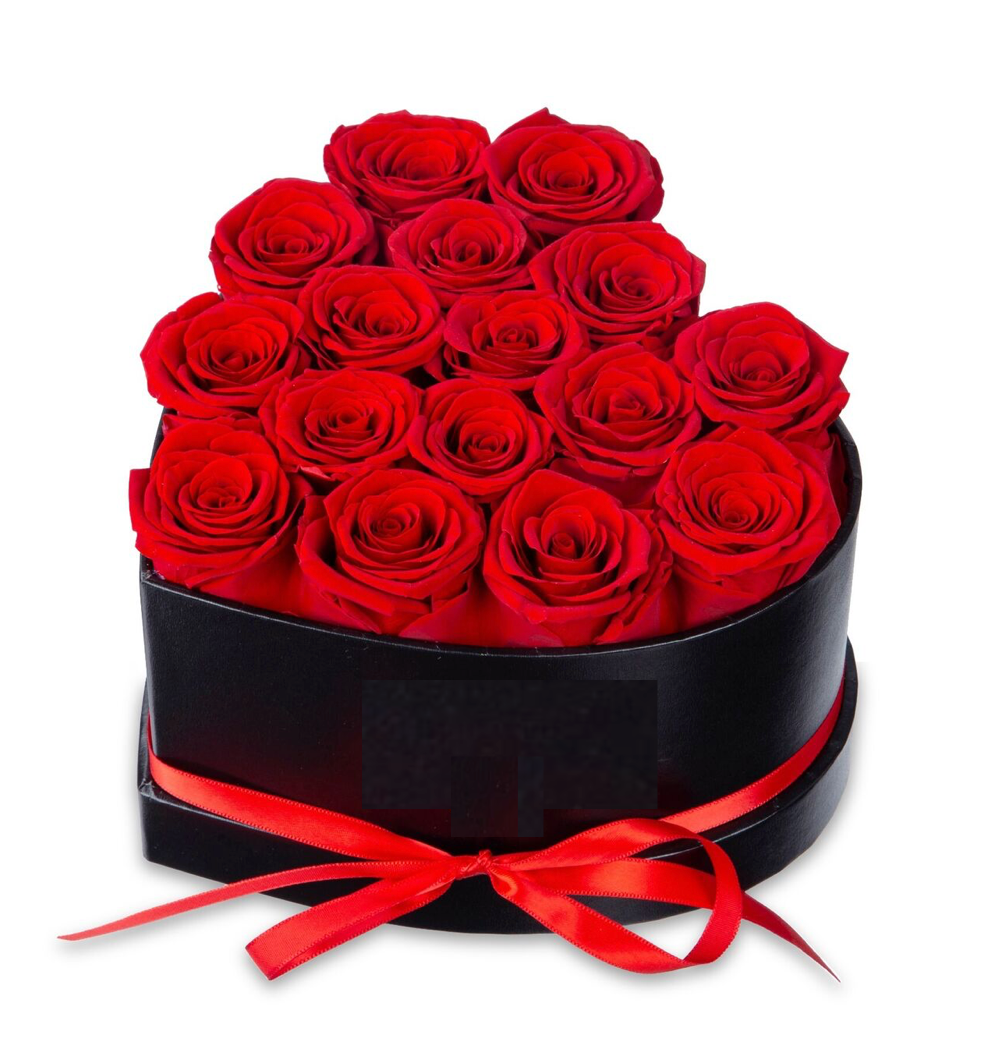 Valentines's Day Heart Shaped Box with Roses