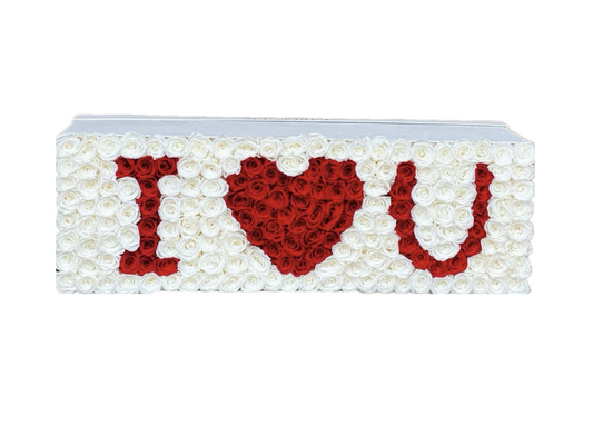 Valentine's Day "I  ♥ U" BOX All Roses