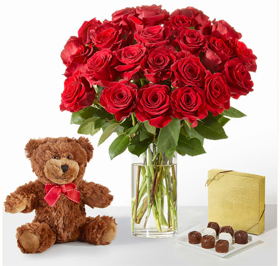 Valentine's Day Red Rose Gift Sets