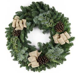 Farmhouse Holiday Wreath 24"