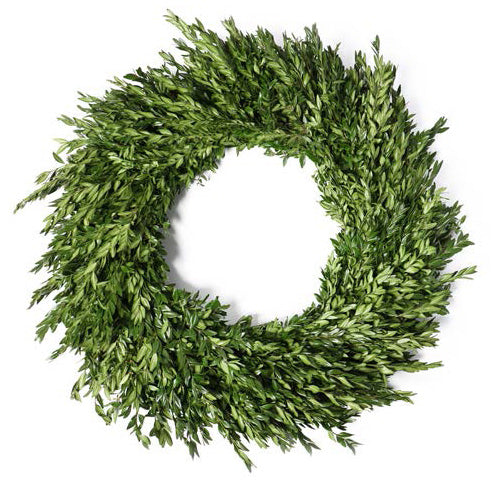 Green Boxwood Wreath & Square Boxwood Wreath 20"